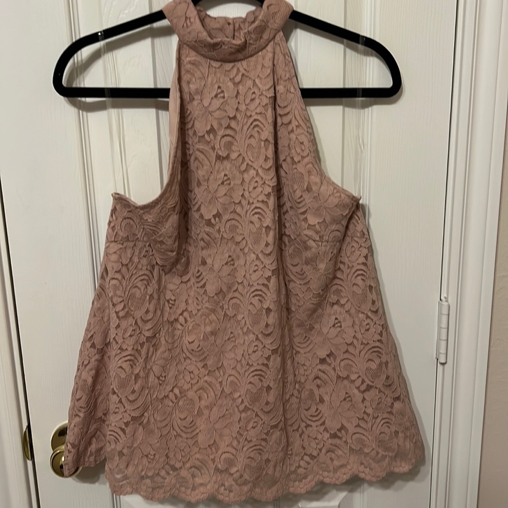 Altar’d State Halter Neck Top in Blush. Size Large